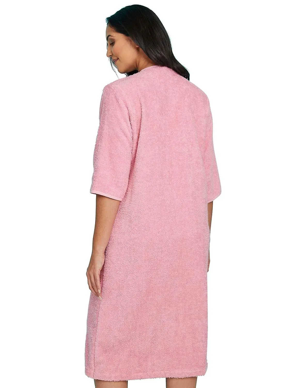 | chums | de damas Cierre con cremallera a través de 3/4 mangas Towelling Dressing Gown