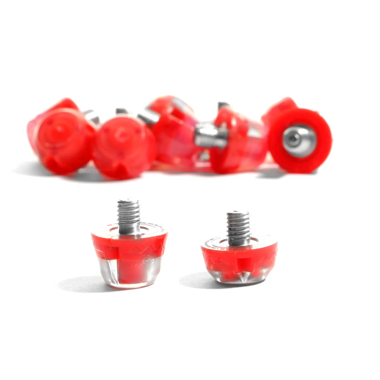 14x tacos goma TPU botas fútbol estándar Studiamonds rojo