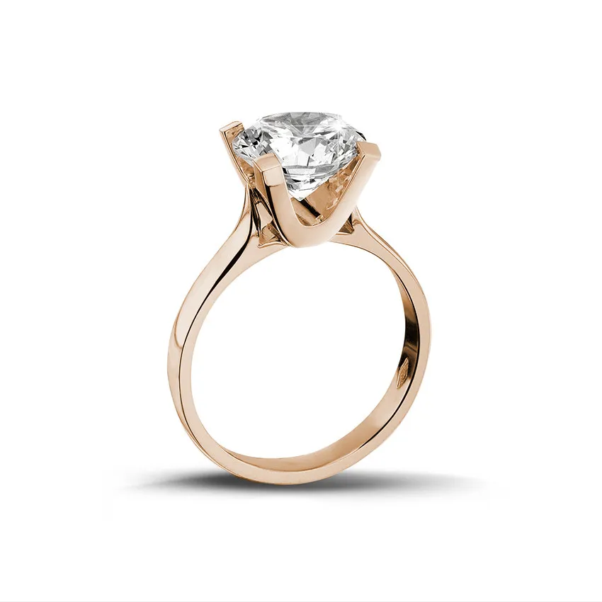 2.00 quilates anillo solitario diamante en oro rojo 