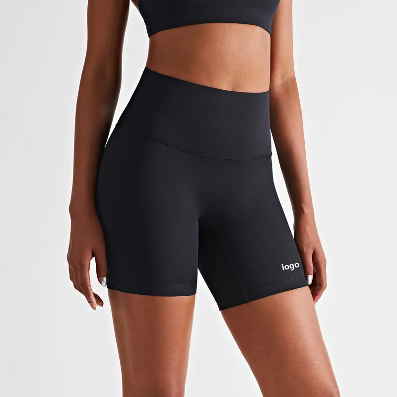 A-140 pantalones de yoga de cintura alta para mujeres pantalones cortos de fitness