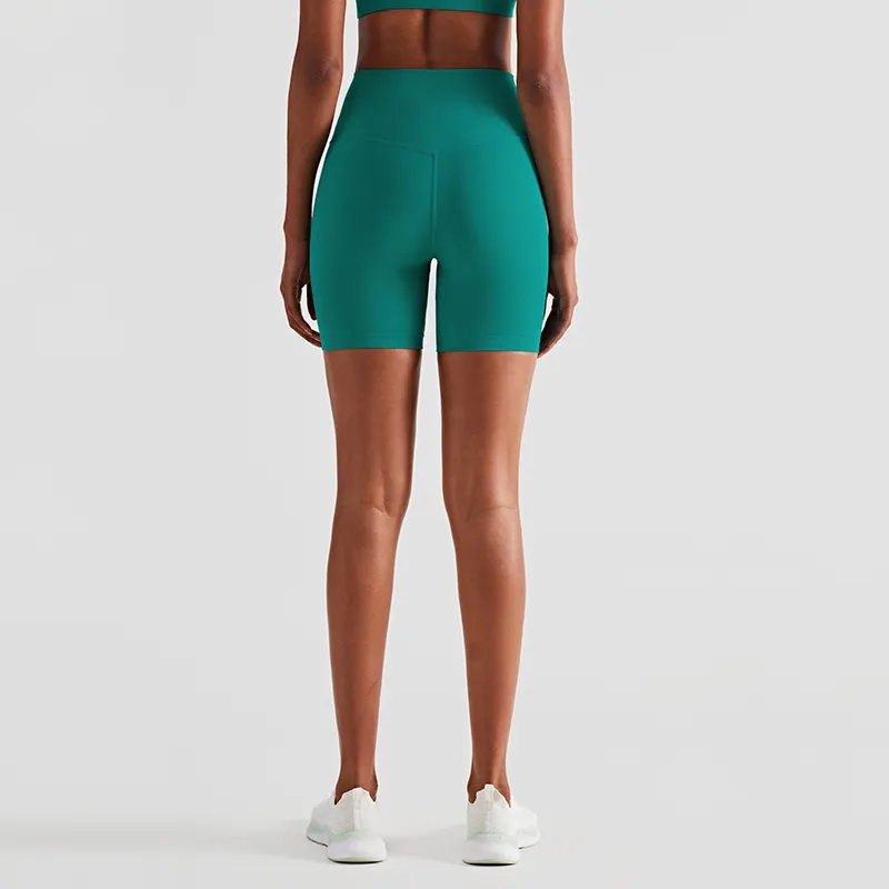 A-140 pantalones de yoga de cintura alta para mujeres pantalones cortos de fitness