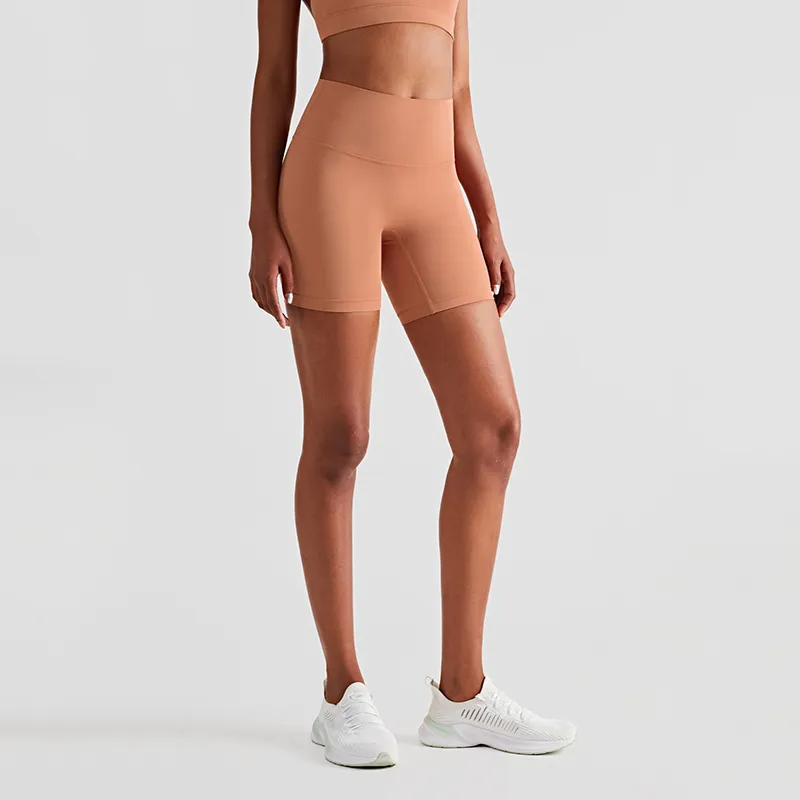 A-140 pantalones de yoga de cintura alta para mujeres pantalones cortos de fitness