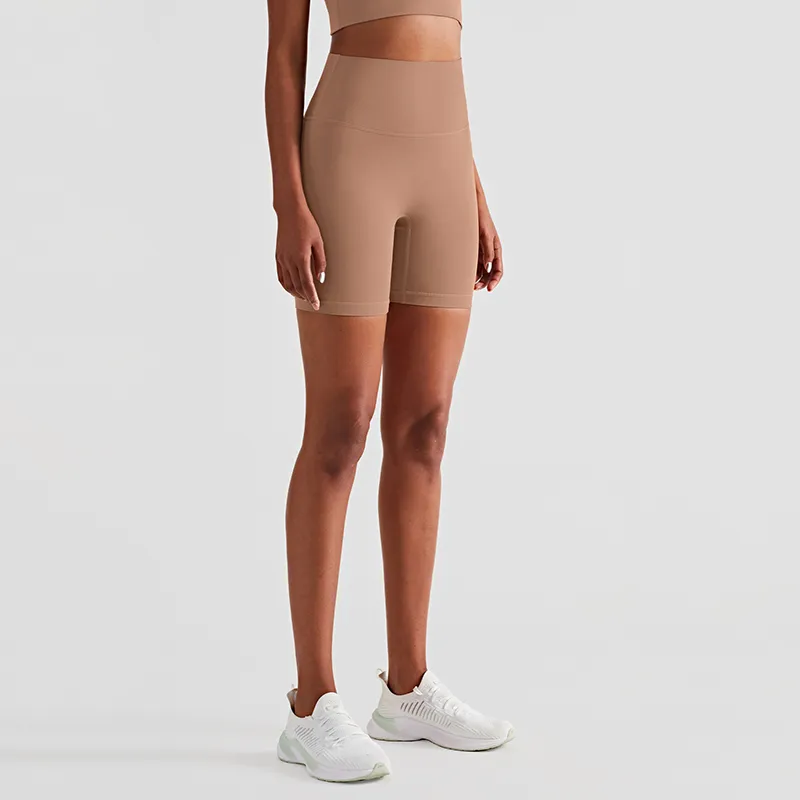 A-140 pantalones de yoga de cintura alta para mujeres pantalones cortos de fitness