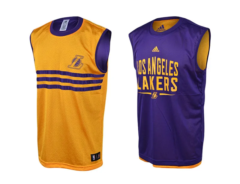 Adidas Camiseta Niño NBA L.A Lakers Summer Run Reversible (amarillo/purpura)