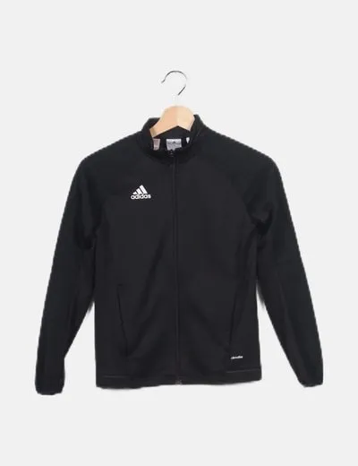 Adidas Chaqueta negra rayas