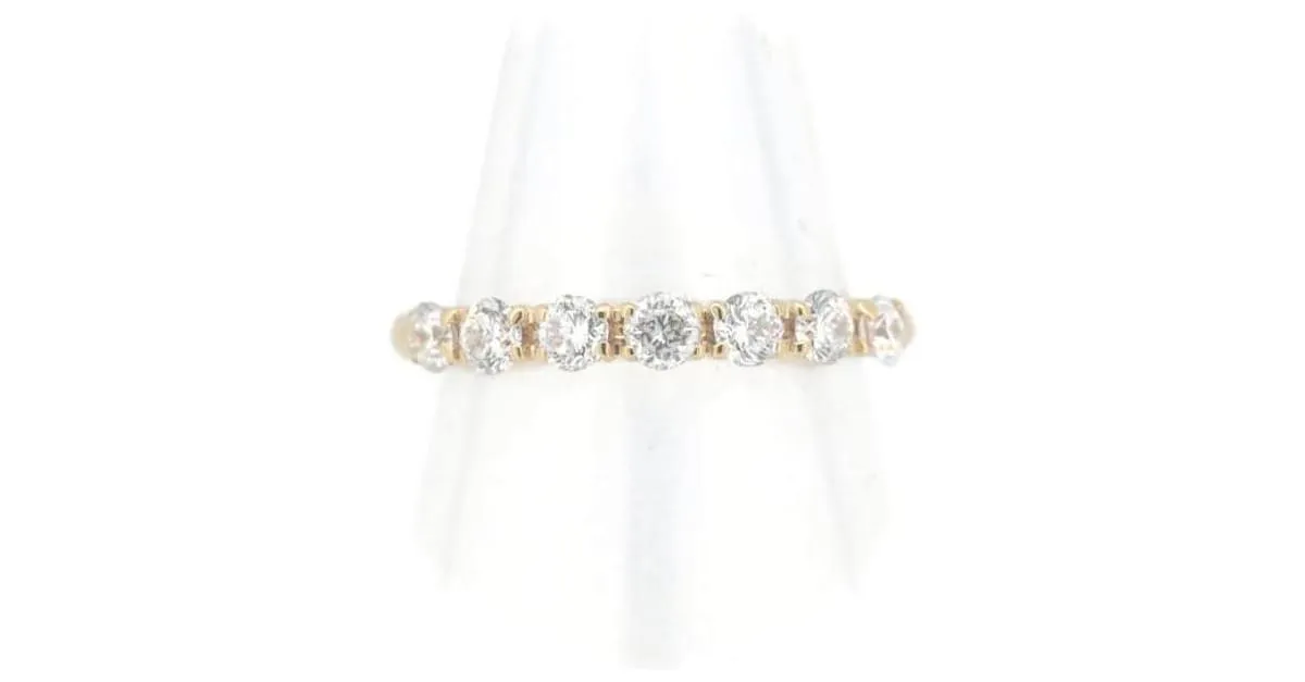 & Other Stories Anillo de media eternidad de diamante K18YG 0.50CT tamaño 8.5 en excelente estado Dorado 