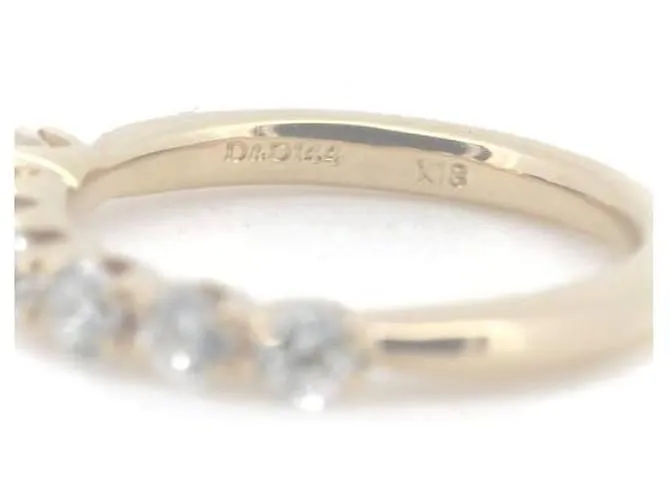 & Other Stories Anillo de media eternidad de diamante K18YG 0.50CT tamaño 8.5 en excelente estado Dorado 