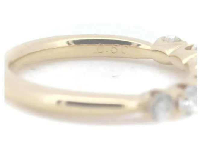 & Other Stories Anillo de media eternidad de diamante K18YG 0.50CT tamaño 8.5 en excelente estado Dorado 