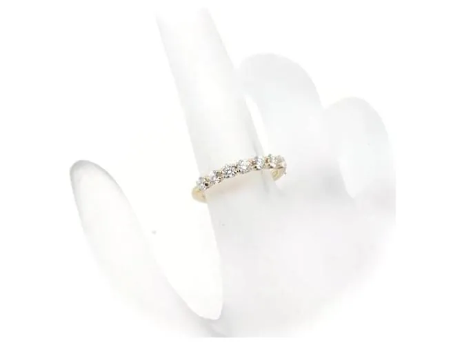 & Other Stories Anillo de media eternidad de diamante K18YG 0.50CT tamaño 8.5 en excelente estado Dorado 