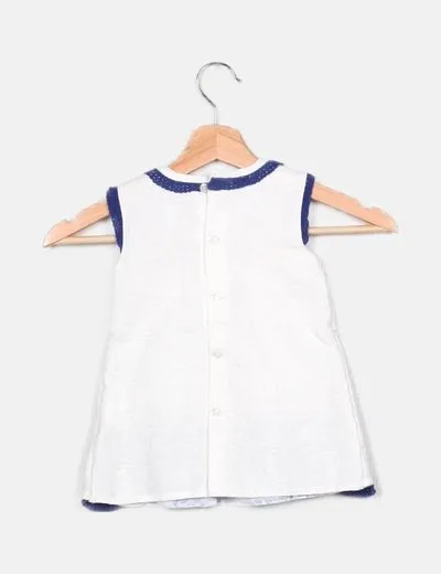 Ananas Vestido blanco detalle lazo