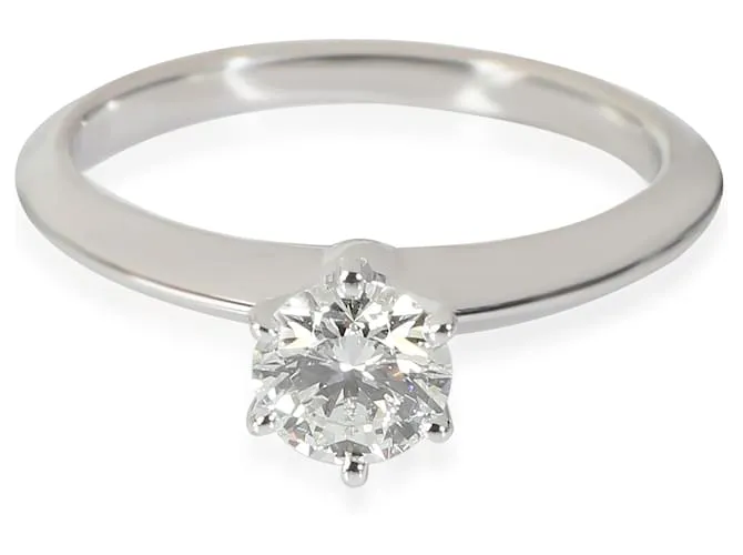 Anillo de compromiso de diamante Tiffany & Co. en platino G VS1 0,52 CTW 