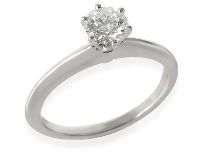 Anillo de compromiso de diamante Tiffany & Co. en platino G VS1 0,52 CTW 