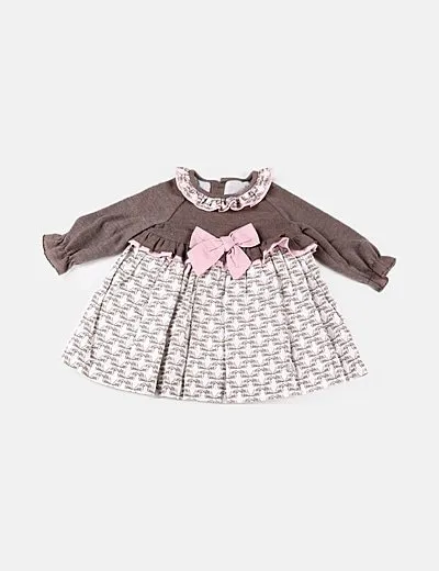 Basmartí Vestido combinado detalle lazo
