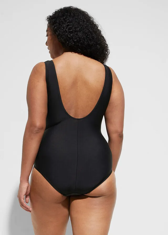 Bañador Negro-blanco con estampado de cebra