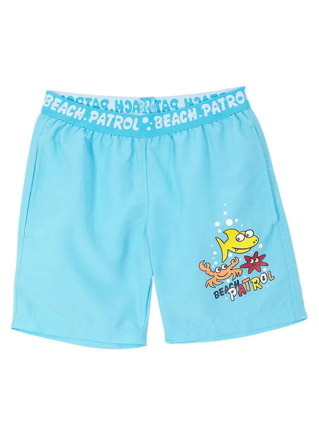 Bañador para niño Turquesa estampado