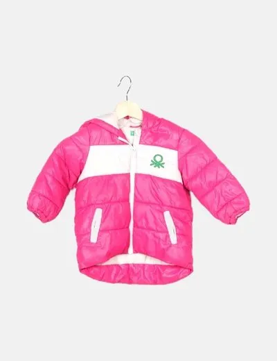 Benetton Chaqueta rosa acolchada