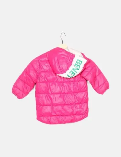 Benetton Chaqueta rosa acolchada