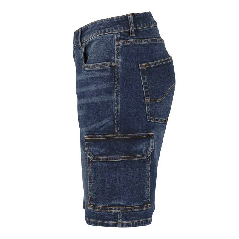 Bermuda en tejido Denim multibolsillos