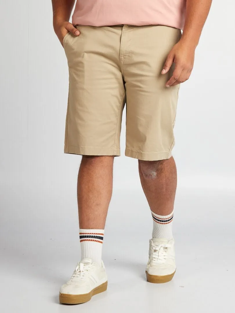 Bermudas tipo chino - BEIGE