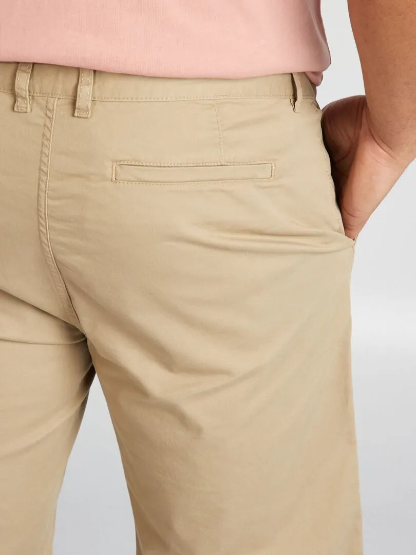 Bermudas tipo chino - BEIGE