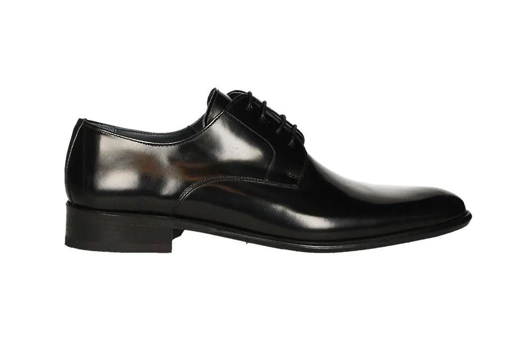 Blucher Liso Piel Negro Piso Suela