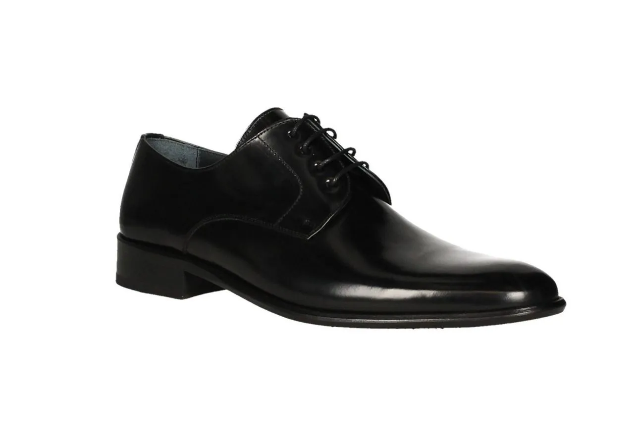 Blucher Liso Piel Negro Piso Suela