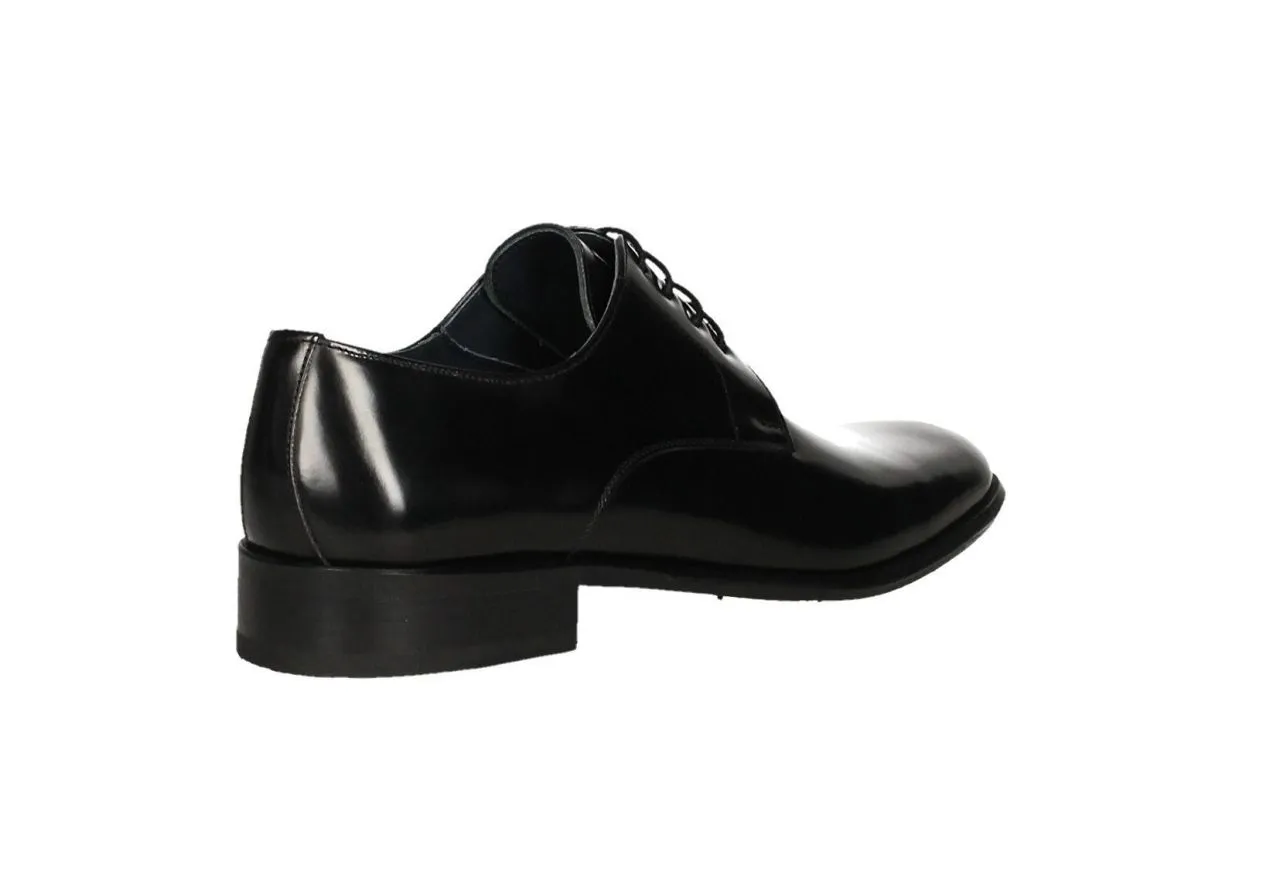 Blucher Liso Piel Negro Piso Suela