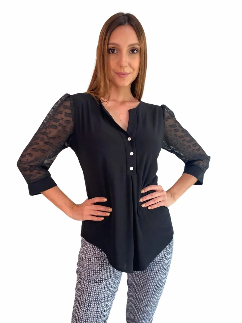Blusa negra dama JR 6041