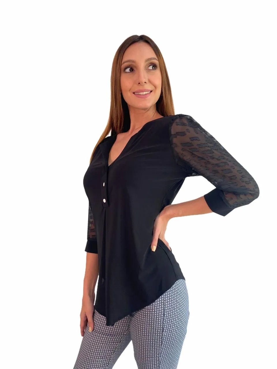 Blusa negra dama JR 6041