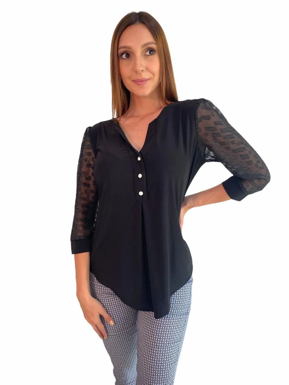 Blusa negra dama JR 6041