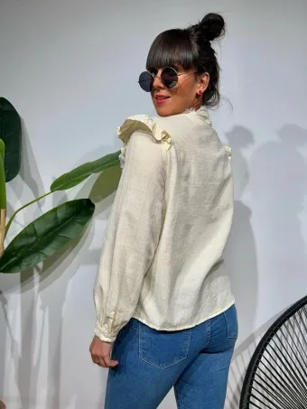 Blusa Romántica DEALOVA Beige