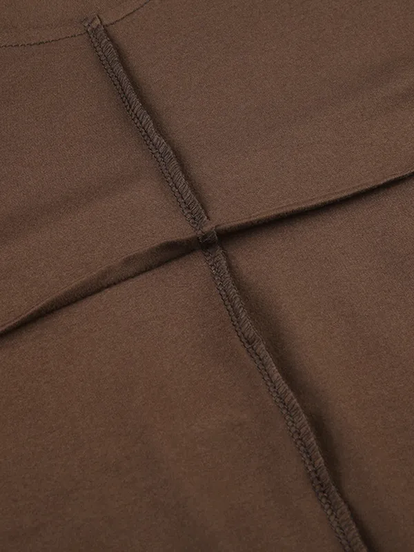 Body de manga larga con detalle de costura lisa