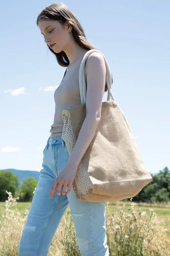 Bolsa De Compras Con Fuelle De Rejilla