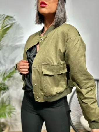 Bomber Bolsillos SHAFFER Verde Militar