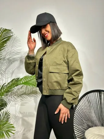 Bomber Bolsillos SHAFFER Verde Militar