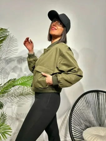 Bomber Bolsillos SHAFFER Verde Militar