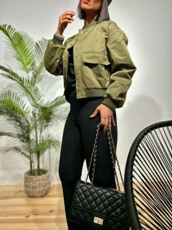 Bomber Bolsillos SHAFFER Verde Militar