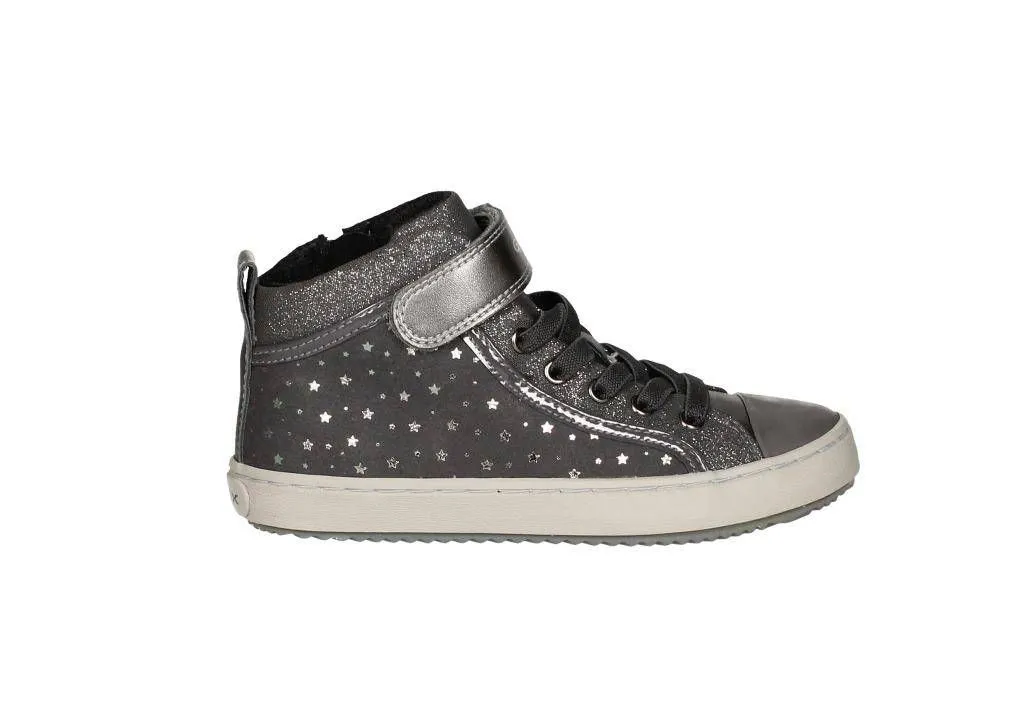 Bota Cremallera Nobuck Gris Cierre Velcro Lados Estrellas