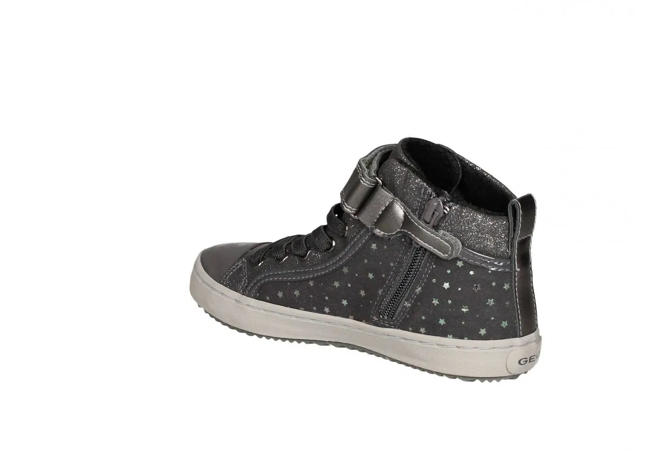 Bota Cremallera Nobuck Gris Cierre Velcro Lados Estrellas