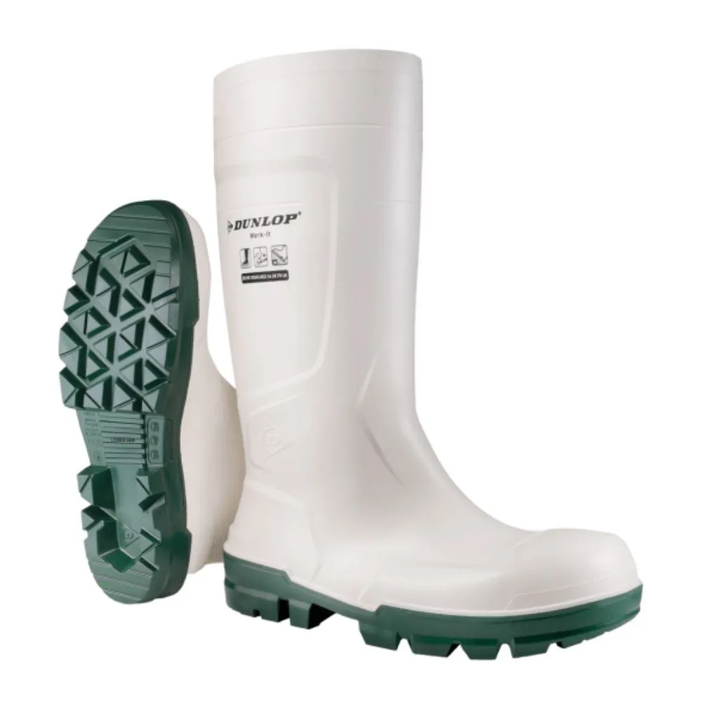 Bota de agua Dunlop Work-It Safety  SB SR blanco
