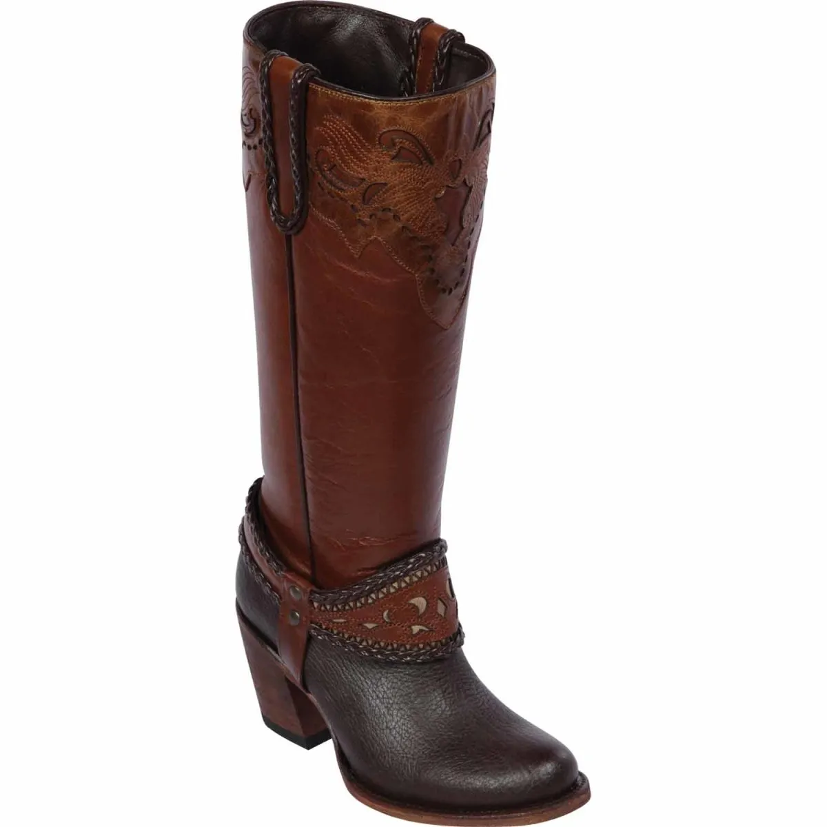 Botas de Cuero para Mujer en Horma Oval Q392707
