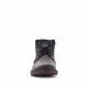 Botines Lobo brocken negros de piel con detalles en rojo burdeos
