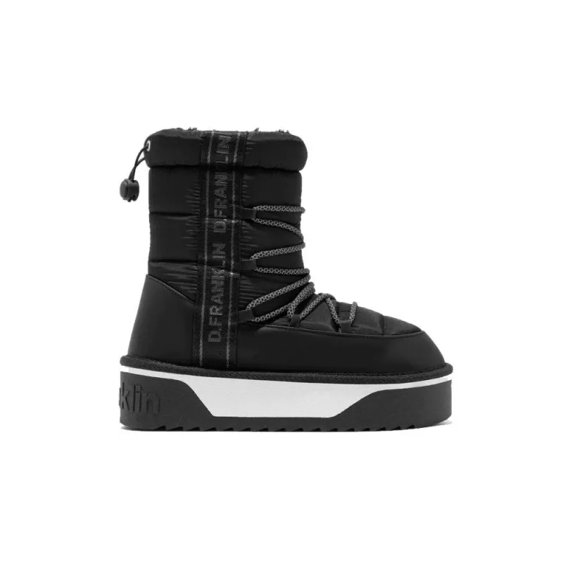 Botines Planos D.franklin Dfsh371006 Mujer Negro