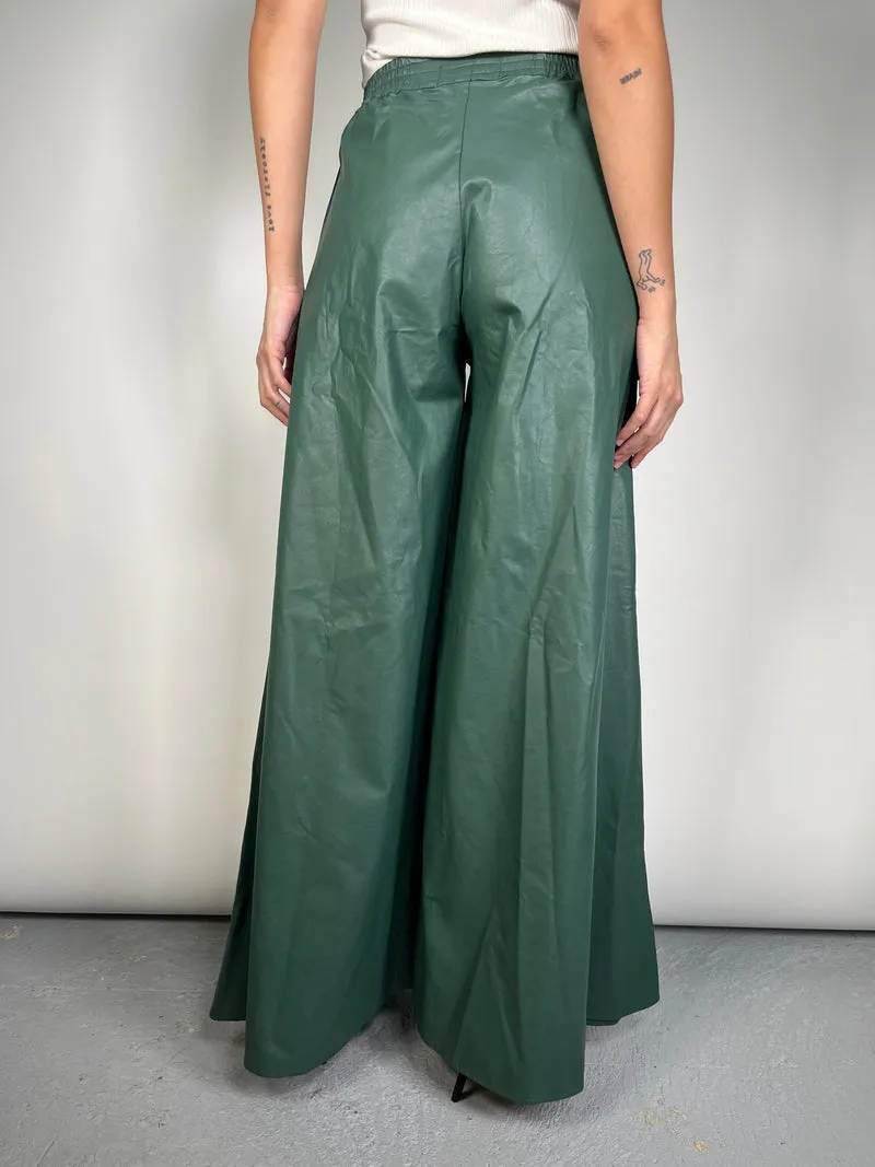 BRENDA SHEDDEN Pantalón EcoCuero Verde Musgo