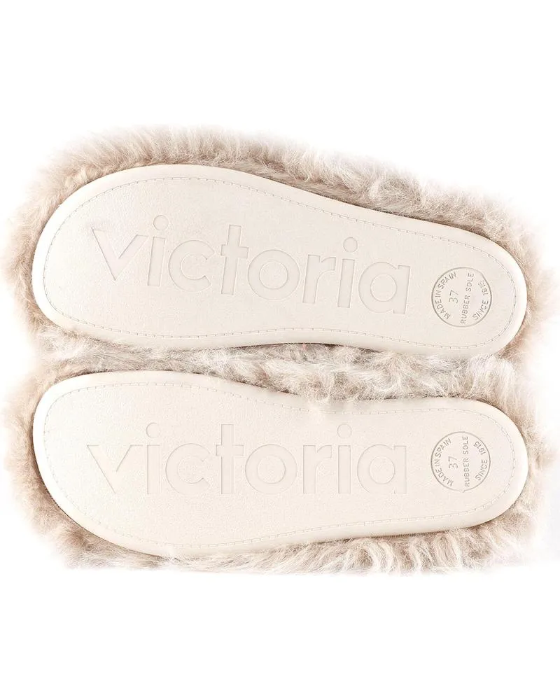 Calzado de casa VICTORIA  de Mujer PANTUFLAS 1081120 NORTE PELO  BEIGE