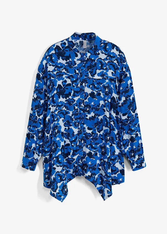 Camisa azur con flores
