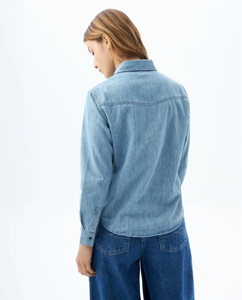Camisa con bolsillos para mujer