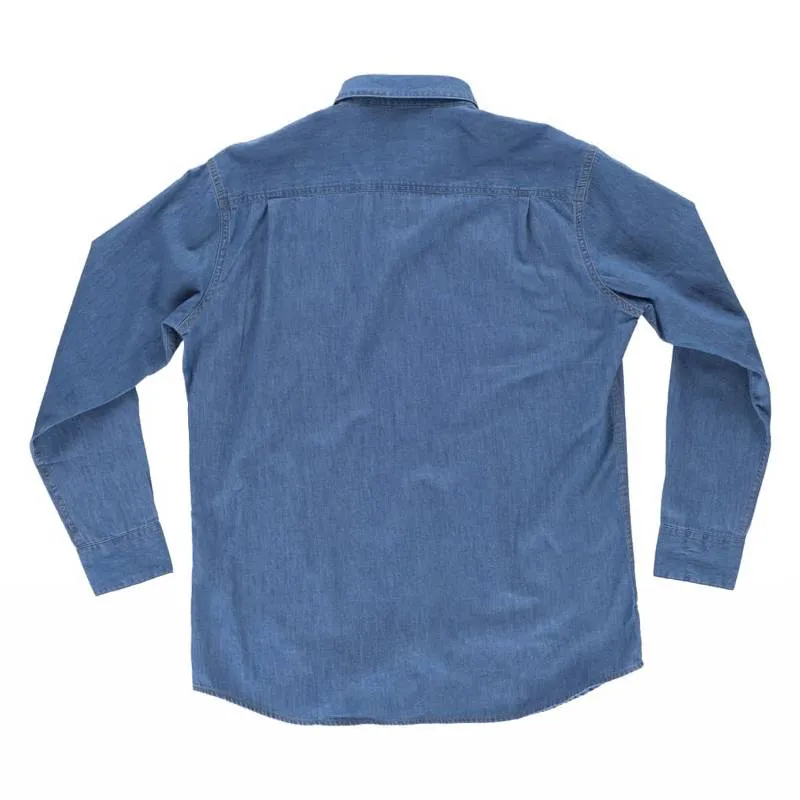 Camisa en tejido vaquero manga larga