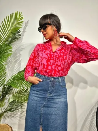 Camisa Fluida Estampada SIRUNIAN