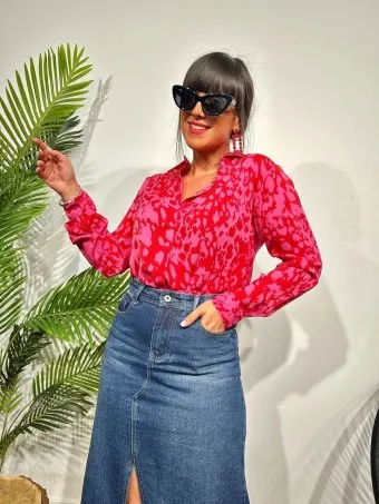 Camisa Fluida Estampada SIRUNIAN